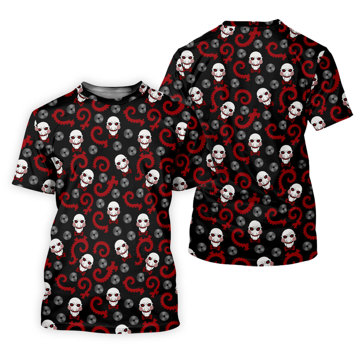 Creepy Puppet Spiral Halloween Golf Polo Shirt, Horror Movie Shirt, Golf Shirts For Women
