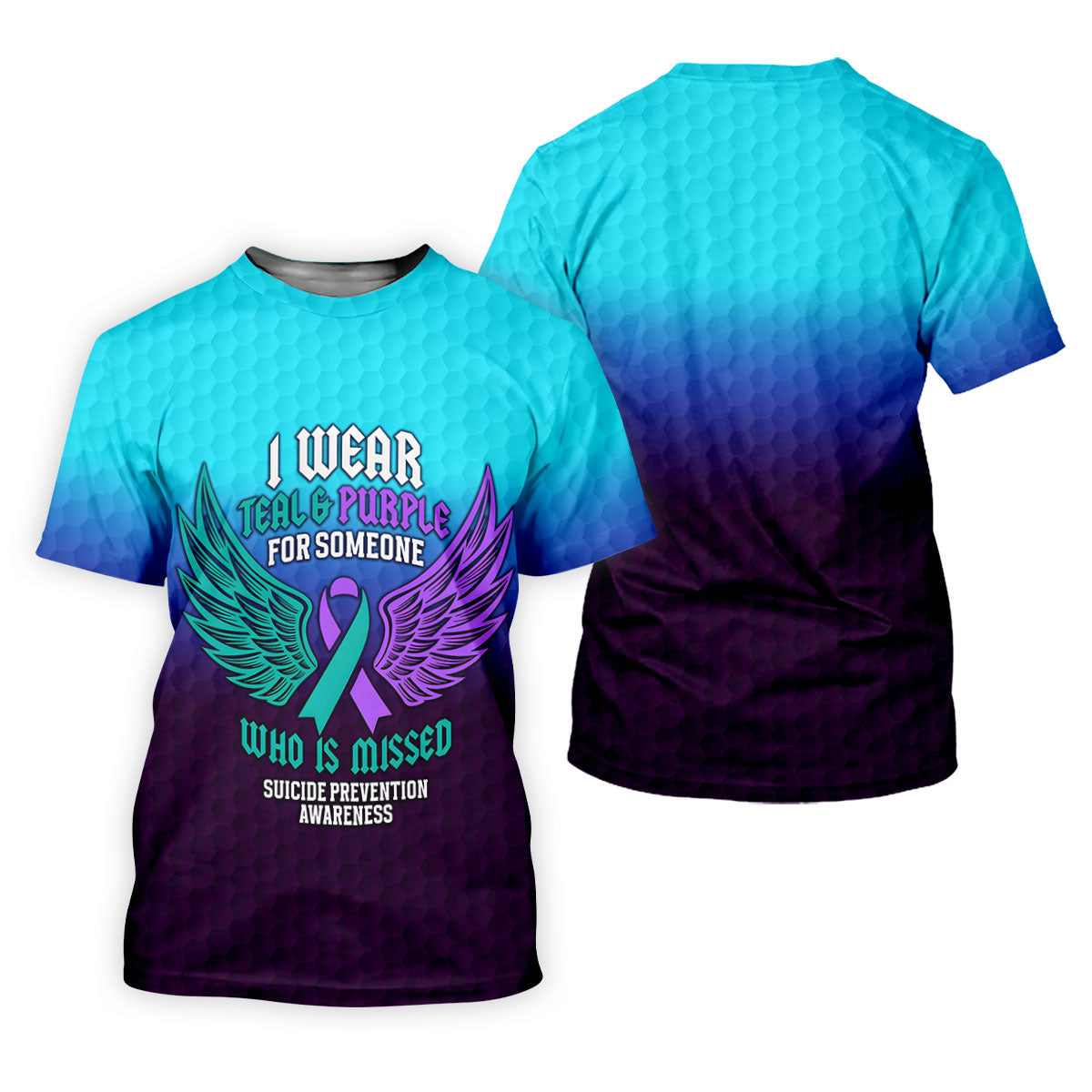 I Wear Teal And Purple Suicide Prevention Awareness Women’s Golf Polo, Golf Shirts