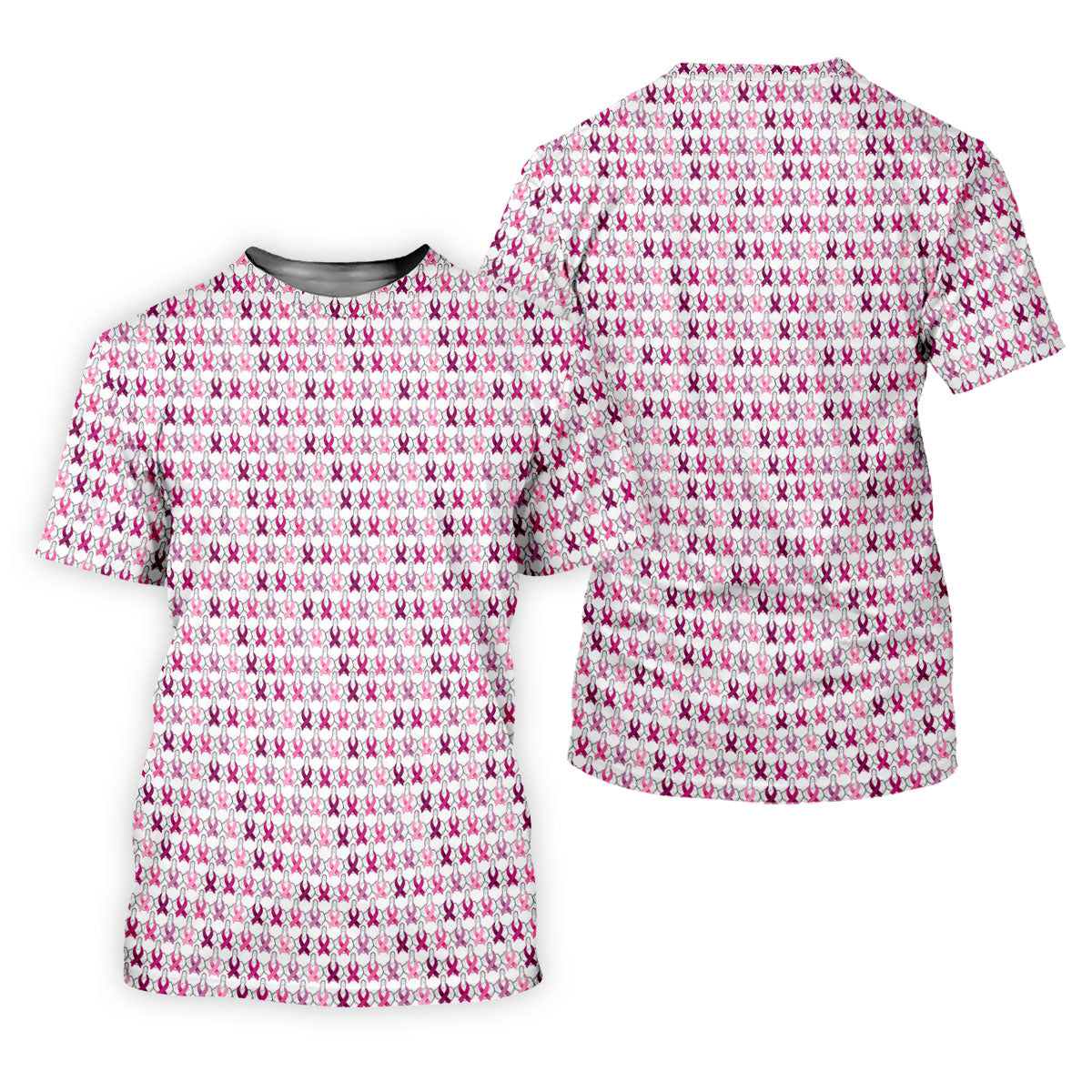 Middle Finger Pink Ribbon Breast Cancer Golf Shirt, Women’s Golf Polo, Ladies Golf Shirts