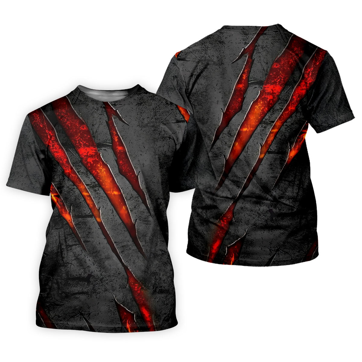 Red Claw Marks Hawaiian Golf Shirt, Scratch Print Women's Golf Tops, Ladies Golf Shirts