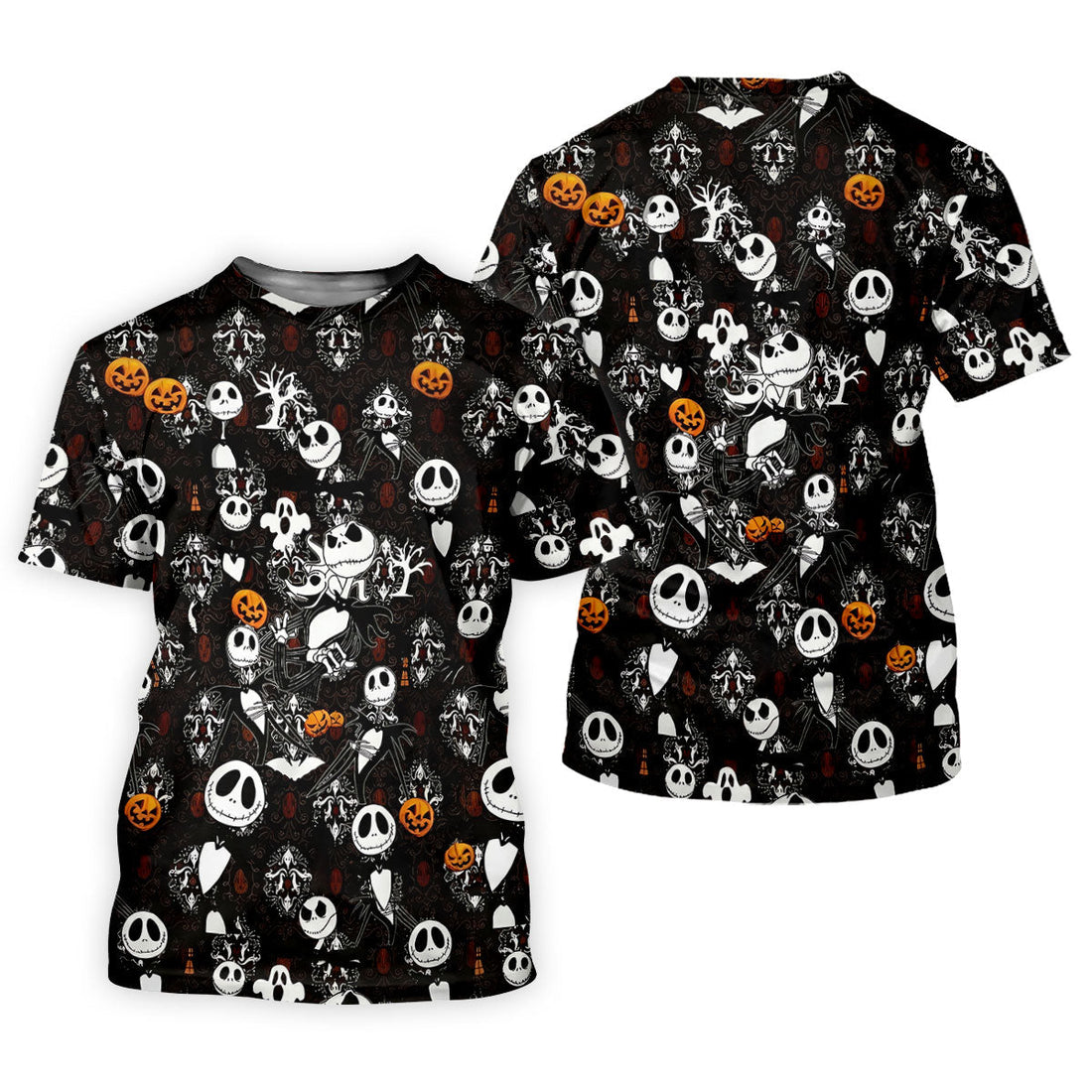 Halloween Pumpkin Skeleton Pattern Golf Polo Shirt, Golf Shirts For Women, Ladies Golf Tops