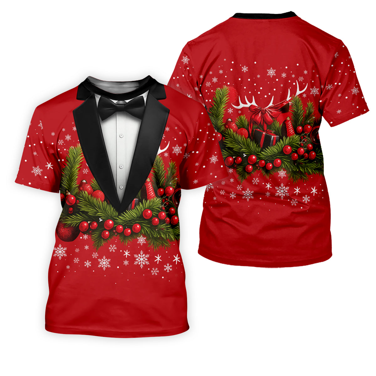 Christmas Mistletoe Vintage Prints Men's Golf Polo Shirts, Christmas Golf Shirt, Golf Gift For Men