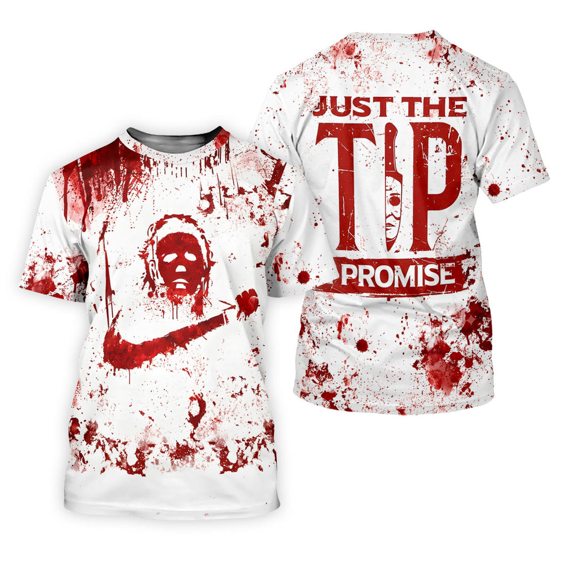 Just The Tip I Promise Halloween Horror Polo Shirt, Ladies Golf Shirts, Womens Golf Tops