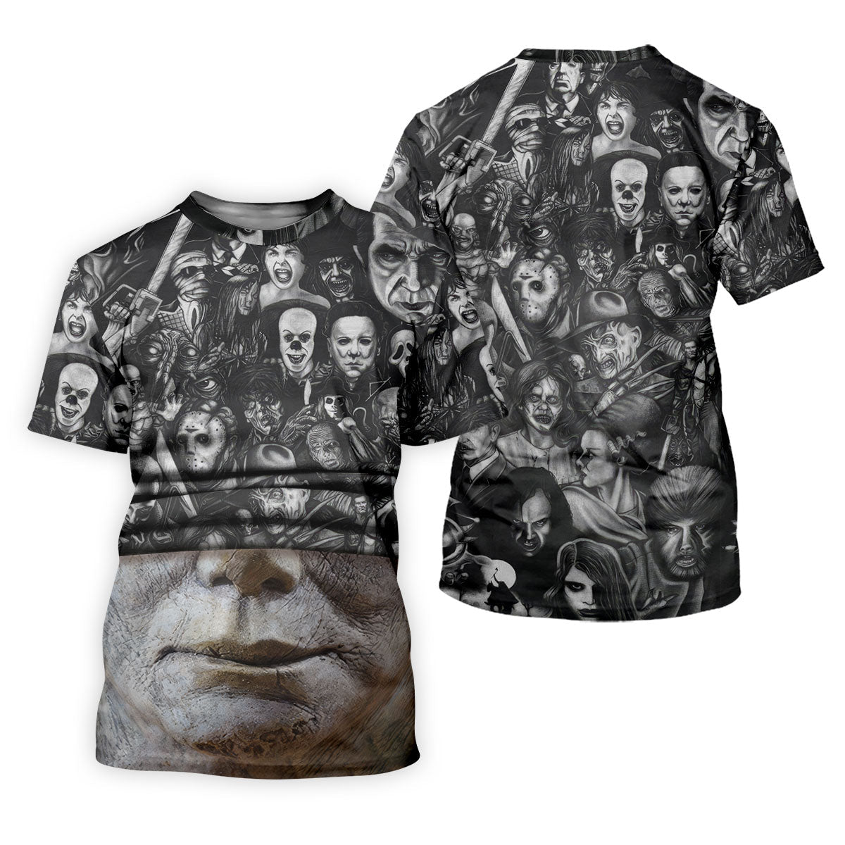 Pale Mask Horror Character Halloween Polo Shirt, Golf Tops For Women, Ladies Golf Shirts