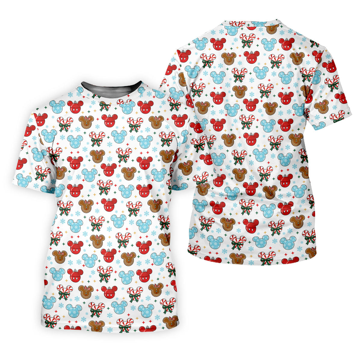 Funny Gingerbread Christmas Candy Cane Golf Tops For Men, Polo Shirts For Men, Christmas Golf Shirt