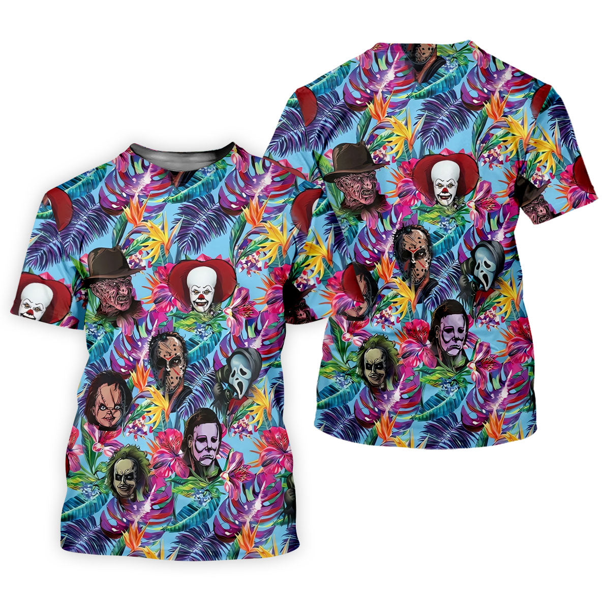 Tropical Horror Character Halloween Golf Shirt, Golf Tops For Women, Ladies Golf Top