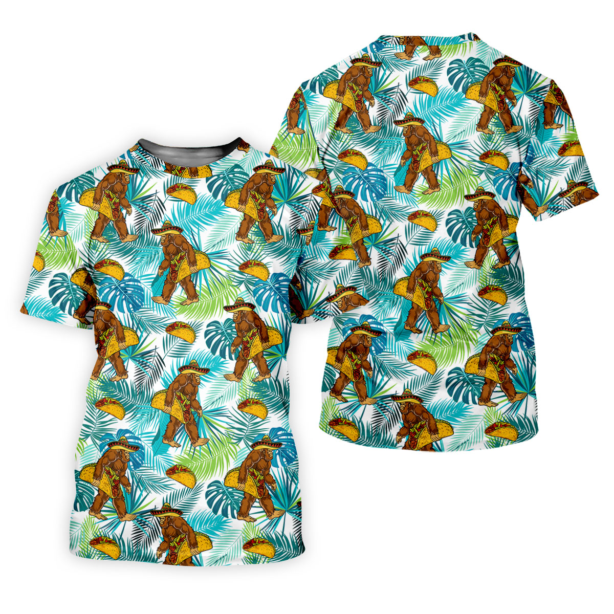 Funny Bigfoot Taco Sombrero Cinco De Mayo Celebration Fiesta Themed Tropical Vibe Golf Shirt For Women