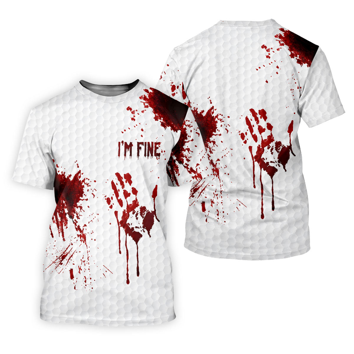 I'm Fine Bloody Halloween Golf Polo Shirt, Golf Shirts For Women, Ladies Golf Tops