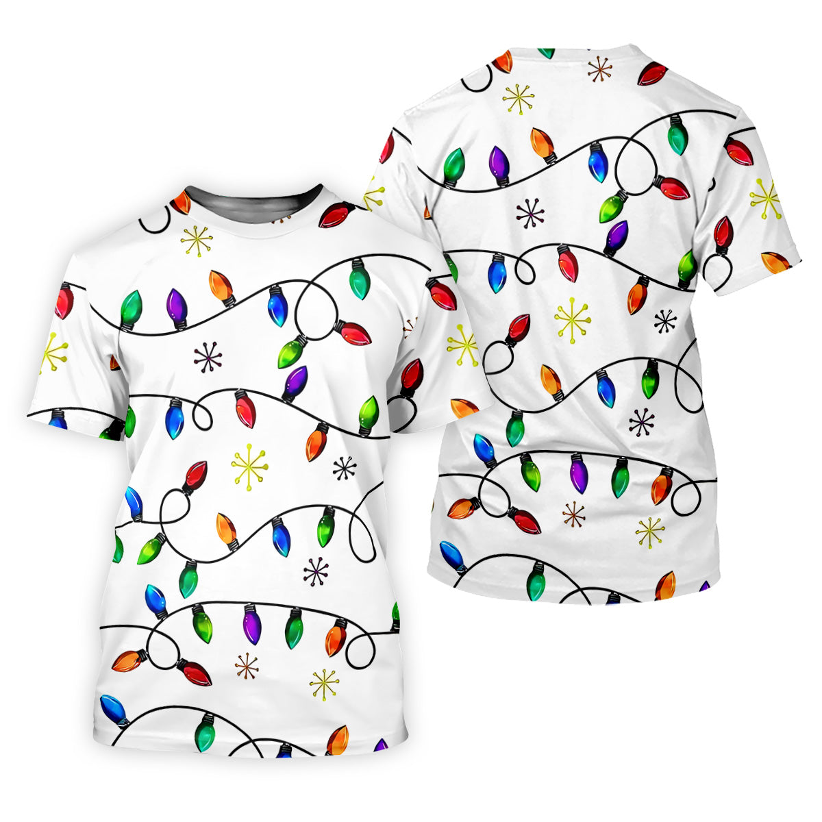 Christmas Light Print Fun Women's Golf Shirts, Christmas Golf Shirt, Unique Gift For Golfer, Ladies Golf Polos