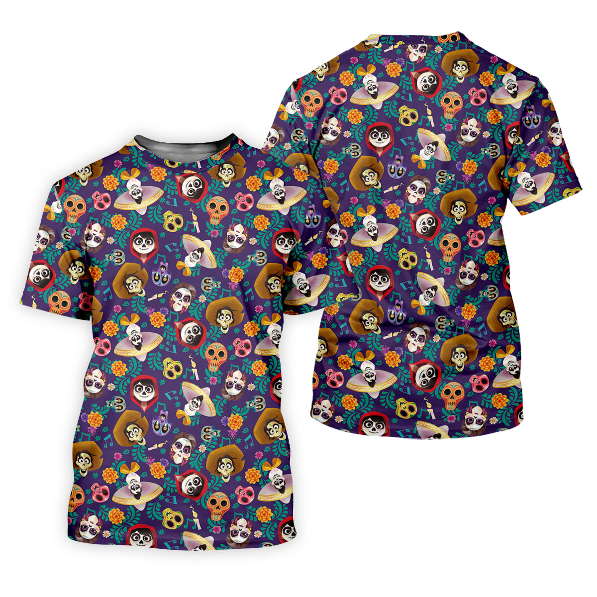 Day Of The Dead Sugar Skull Halloween Golf Polo Shirt, Mens Golf Polo, Golf Apparel For Men