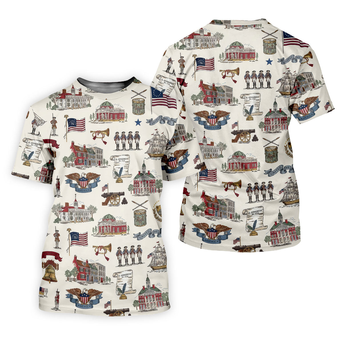 USA America Eagle Liberty Bell Flag 4th Of July Golf Shirt Patriotic Golf Shirt, Golf Shirts For Women