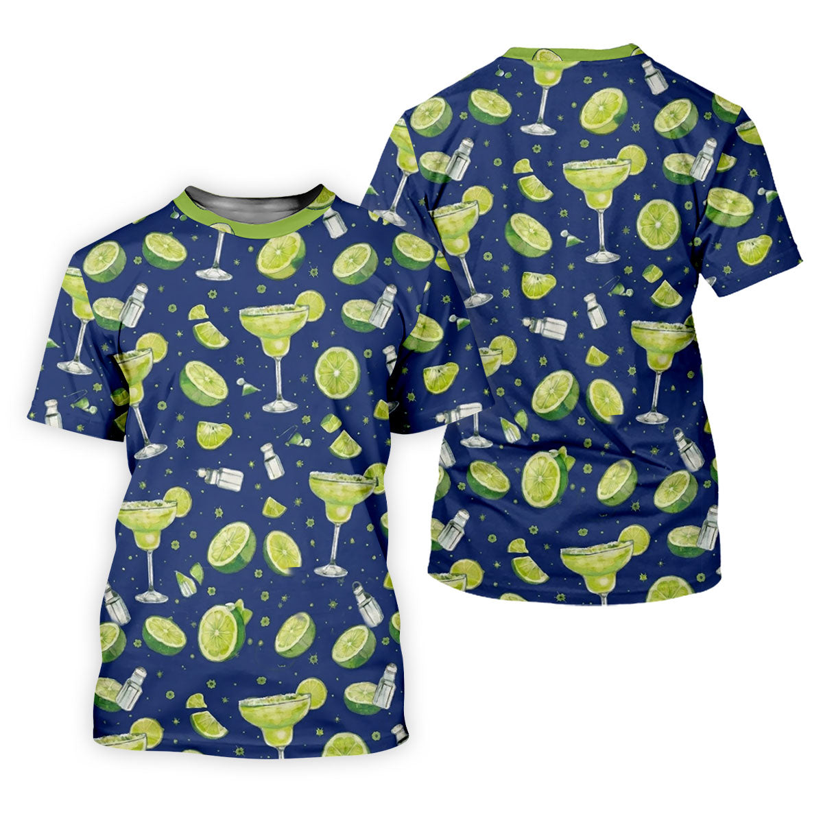 Margarita Cocktail Golf Shirt, Tropical Lime Drink Pattern, Golf Shirt For Women