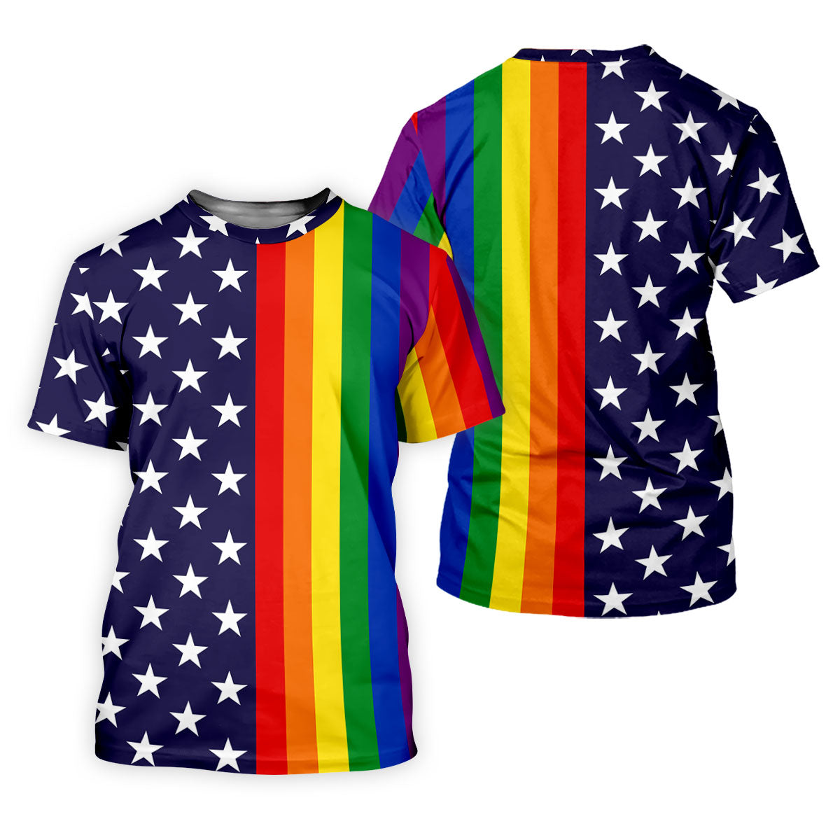 American Pride LGBT Support Golf Tops For Men, Pride Month Golf Shirts For Men