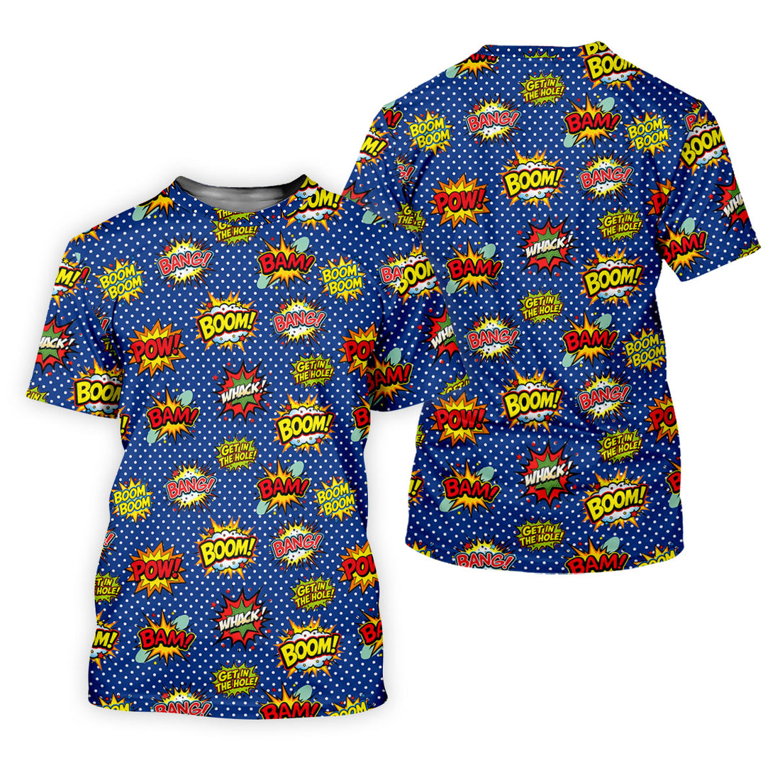 Funny Comic Pop Art Golf Shirt, Ladies Golf Shirts, Golf Tops For Women