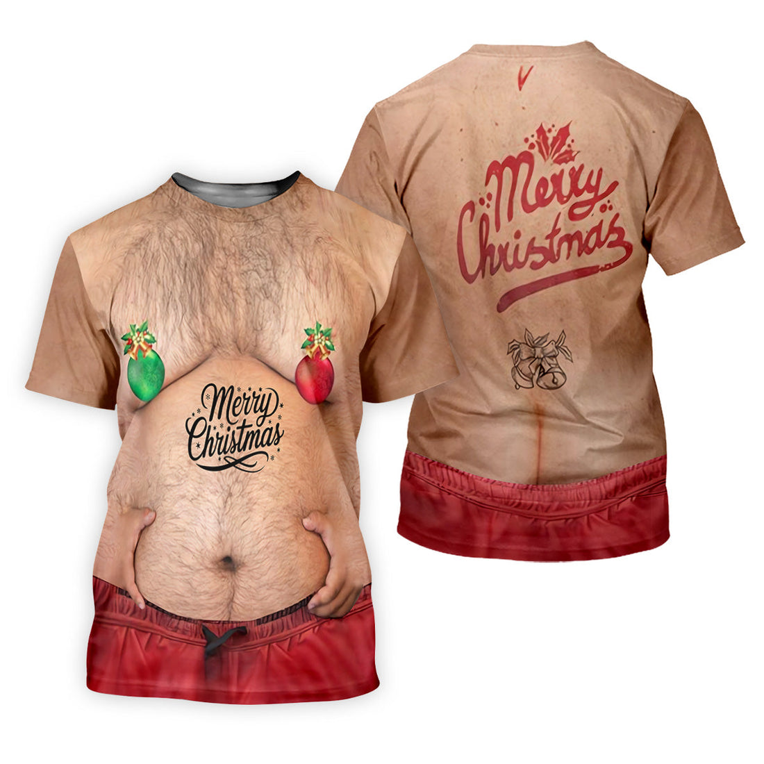 Funny Ugly Hairy Belly Golf Tops For Men, Christmas Golf Shirt, Polo Shirts For Men, Golf Shirts For Men