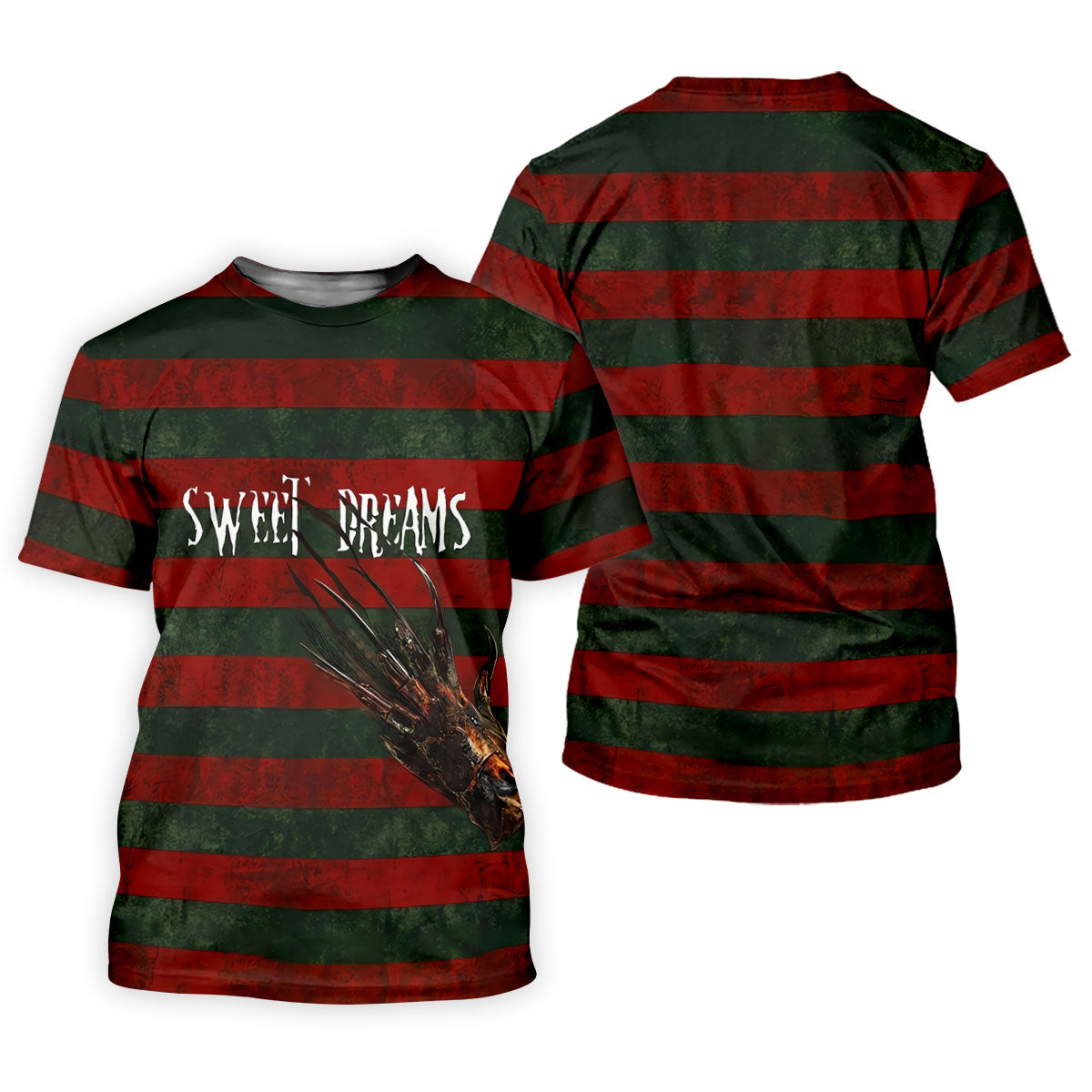 Sweet Dreams Horror Striped Golf Polo Shirt, Mens Golf Shirts, Golf Apparel For Men