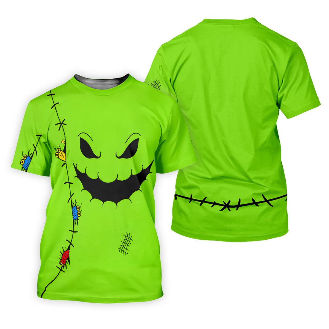 Halloween Monster Face Sleeveless Golf Polo Shirt, Women's Golf Tops, Golf Tops For Women