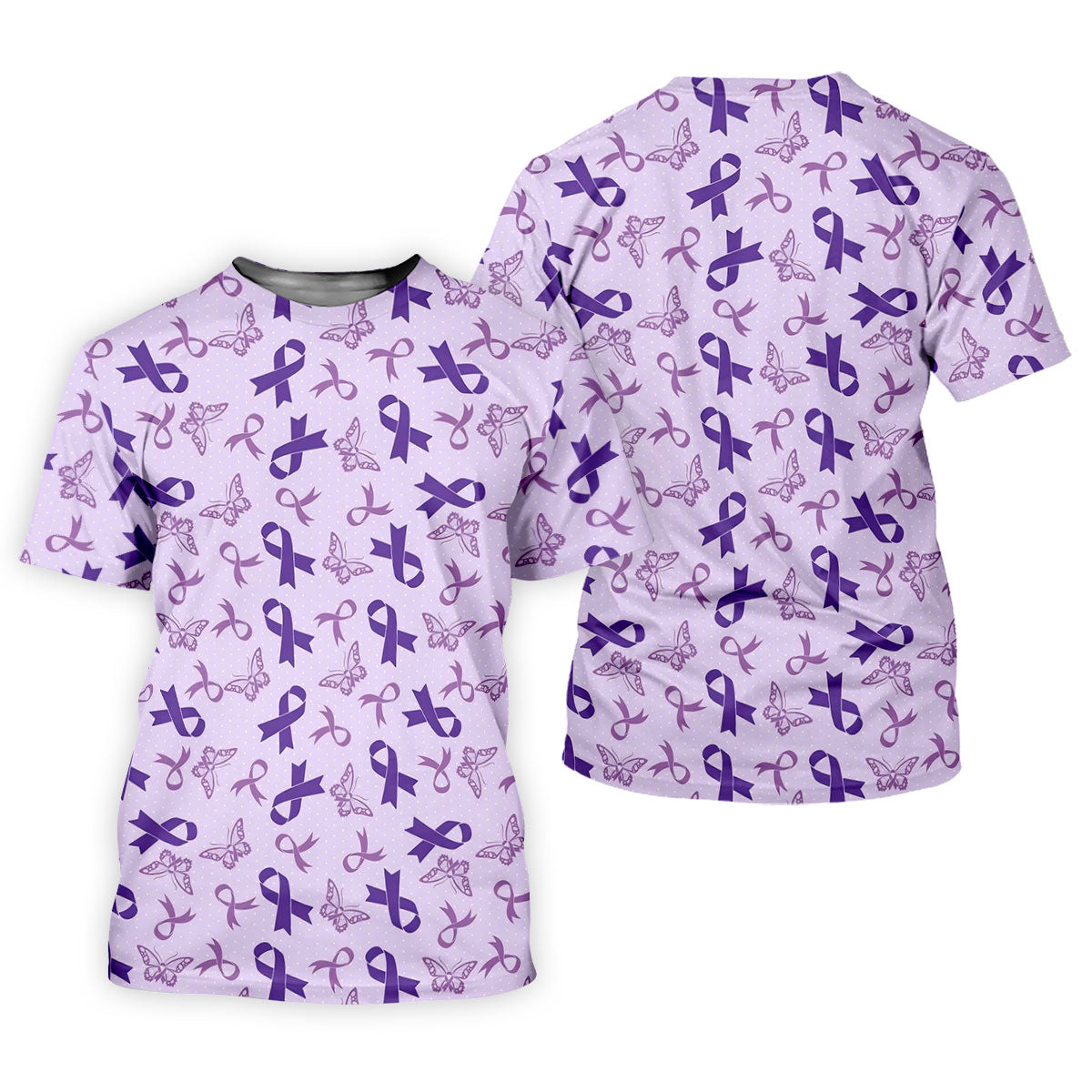 Breast Cancer Purple Ribbon Butterfly Polo Shirt, Womens Golf Polo, Breast Cancer Shirt