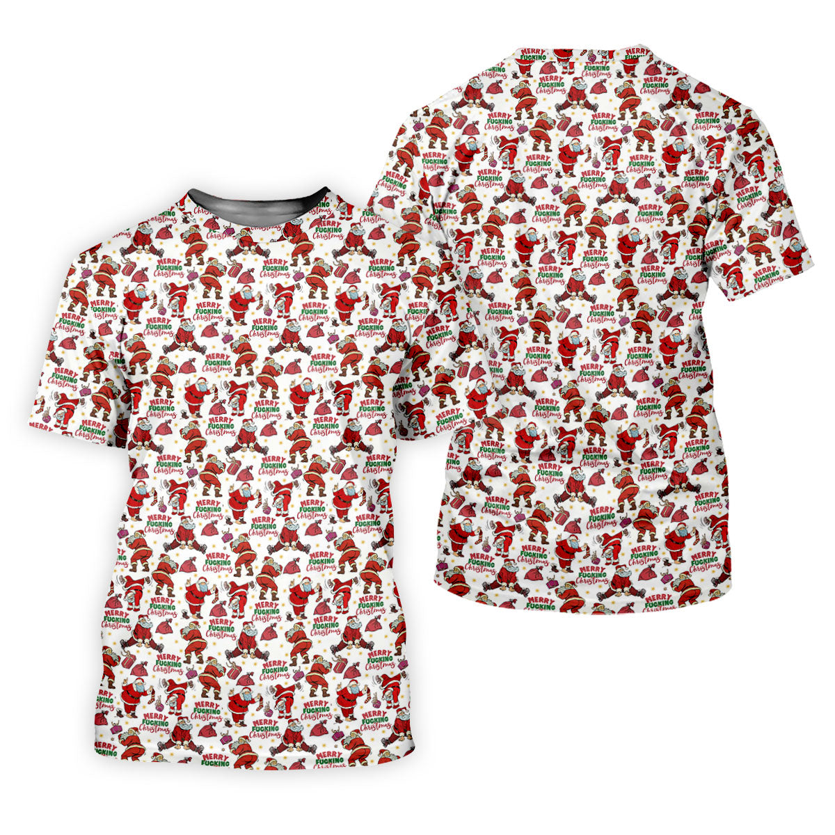 Merry Freaking Christmas Funny Santa Christmas Golf Shirt, Fun Golf Shirts For Men, Golf Gift For Men