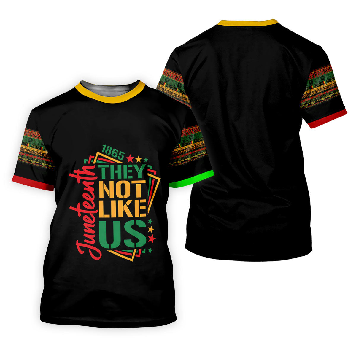 Juneteenth They Not Like Us 1865 Heritage Golf Polo Shirt, Golf Shirts For Men, Printed Golf Shirts