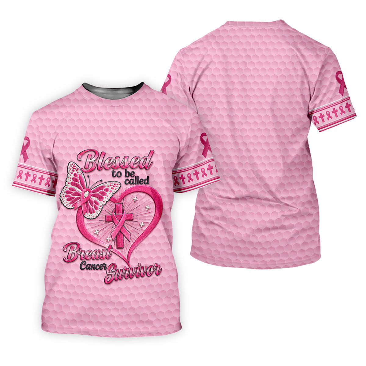 Blessed To Be Called Breast Cancer Survivor Shirt, Womens Golf Polo, Golf Shirts For Women