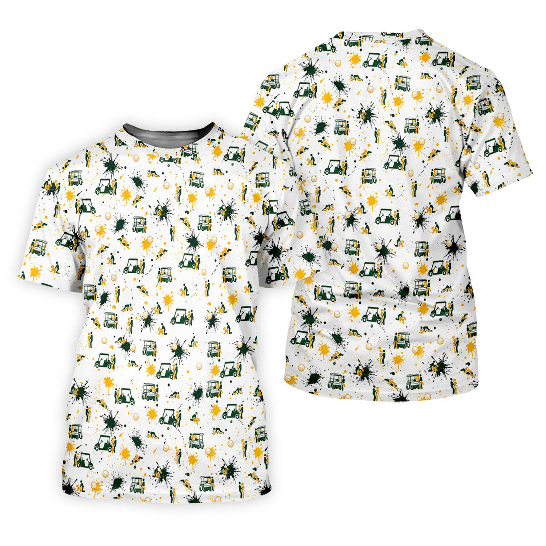 Funny Golf Cart Adult Humor Pattern Polo Shirt, Golf Polo Shirts For Men, Mens Golf Apparel