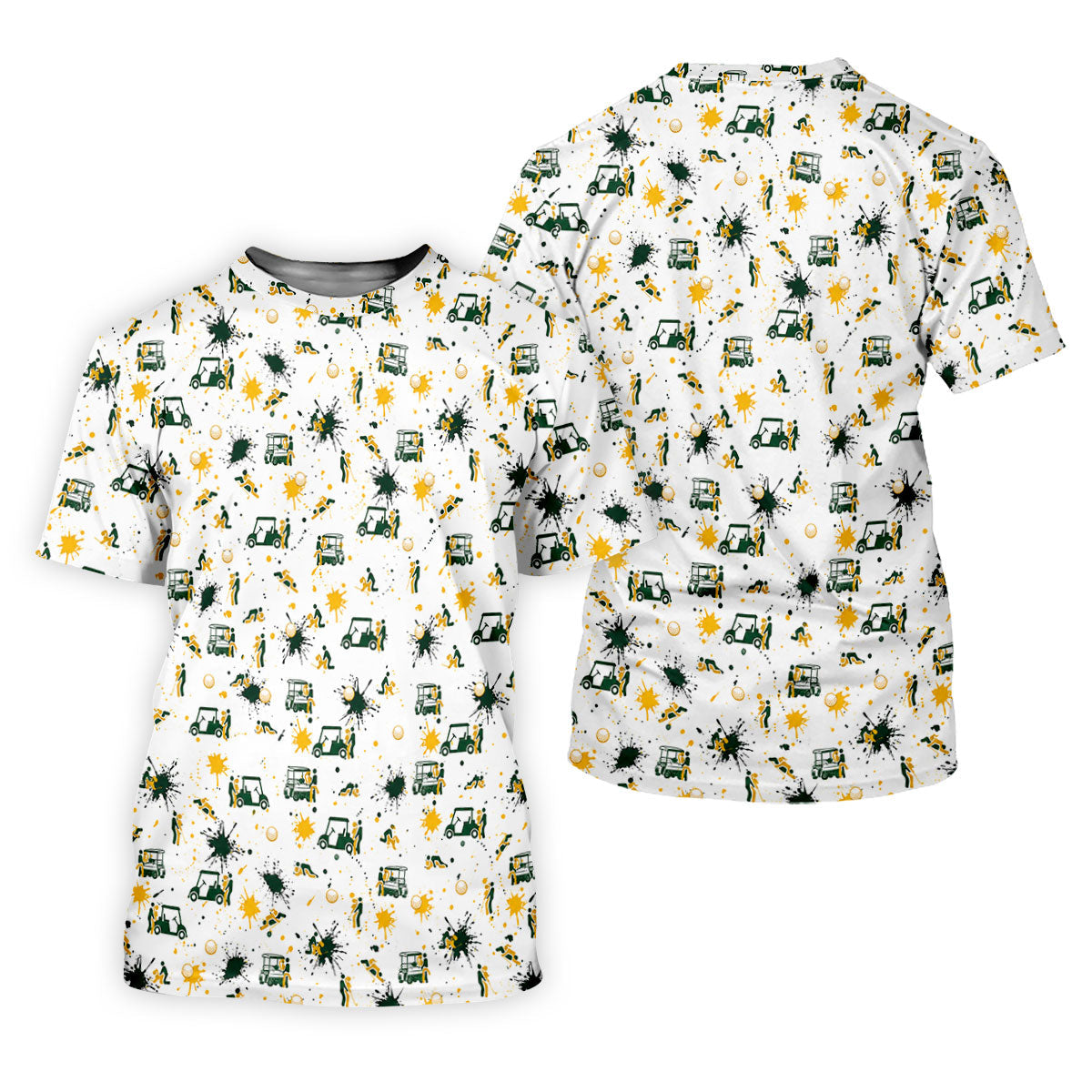 Funny Golf Cart Adult Humor Pattern Polo Shirt, Golf Polo Shirts For Men, Mens Golf Apparel