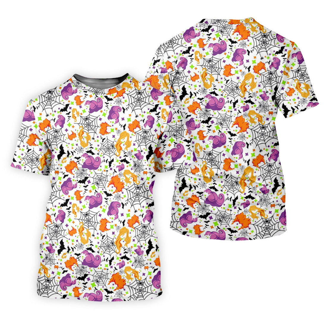 Halloween Witch Horror Character Pattern Polo Shirt, Women's Golf Tops, Ladies Golf Shirts
