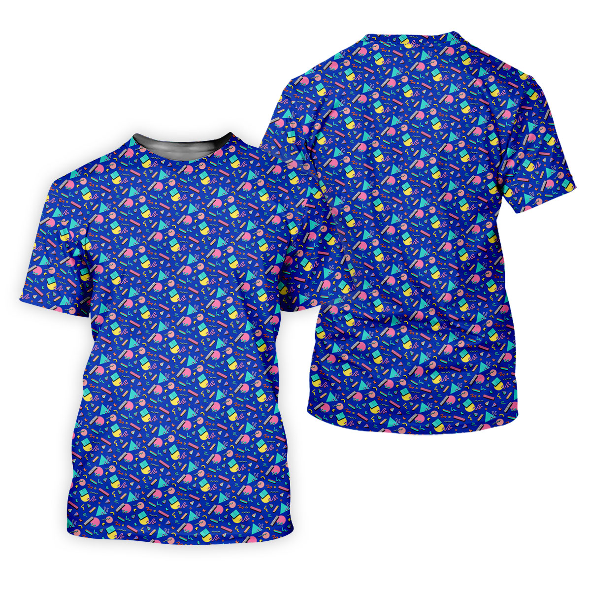 Memphis Pattern Hawaiian Golf Shirt, Retro Summer Women's Golf Tops, Ladies Golf Shirts