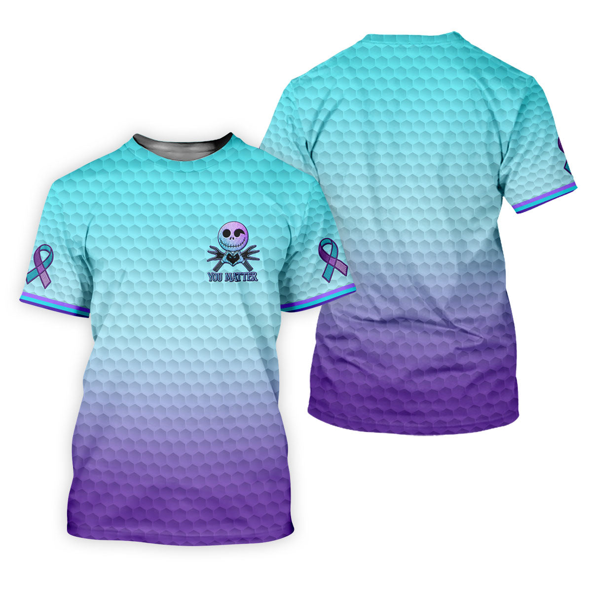 You Matter Suicide Prevention Skeleton Pocket Logo Golf Shirts For Women, Women’s Golf Polo