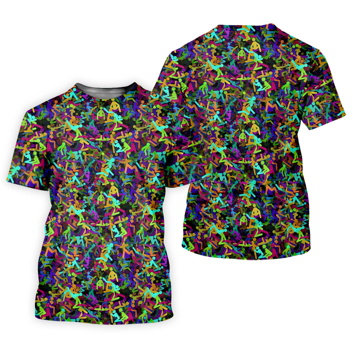 Colorful Abstract Golf Pattern Polo Shirt, Mens Golf Shirts, Hawaiian Golf Shirt