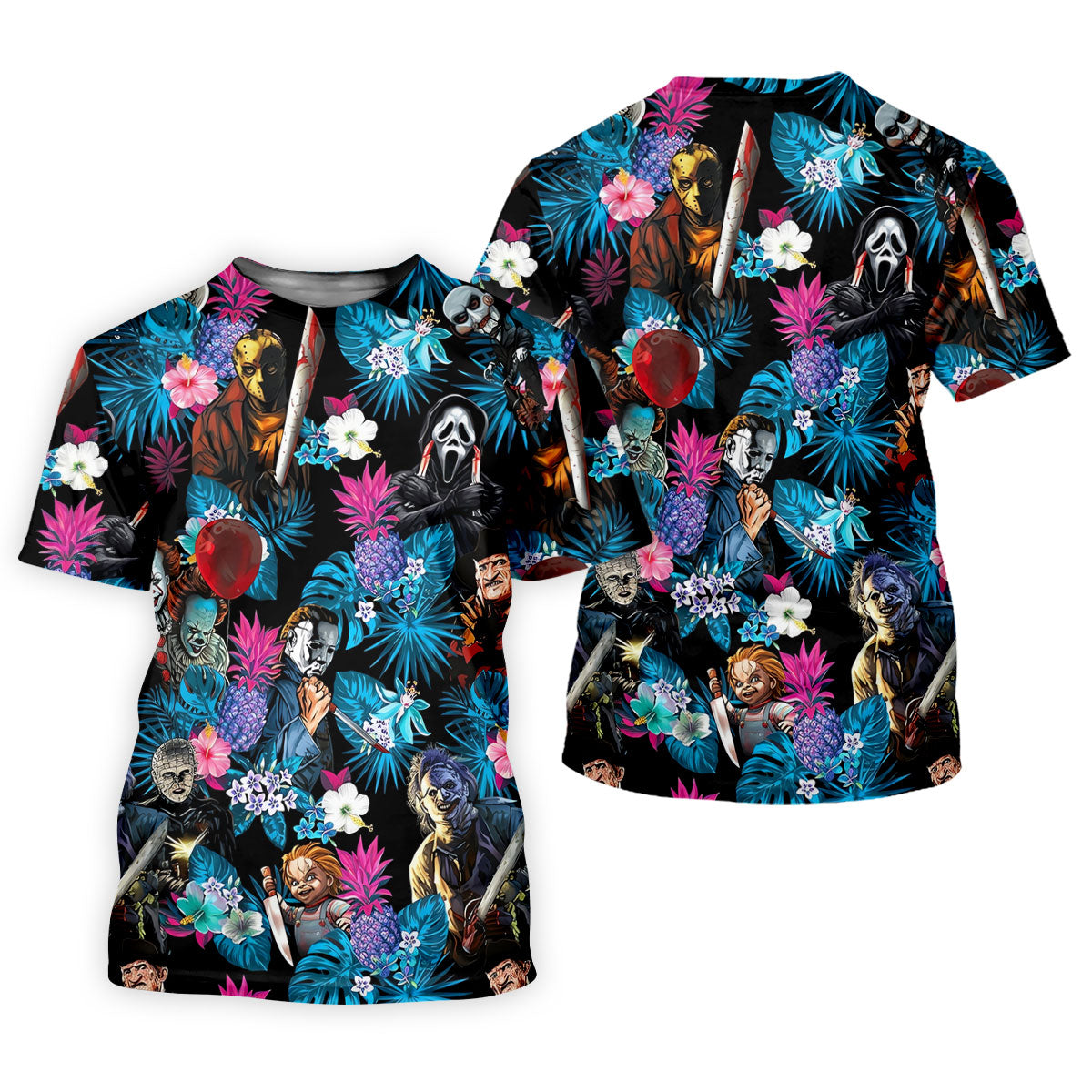 Tropical Horror Character Halloween Golf Shirt, Golf Shirts For Men, Mens Golf Apparel