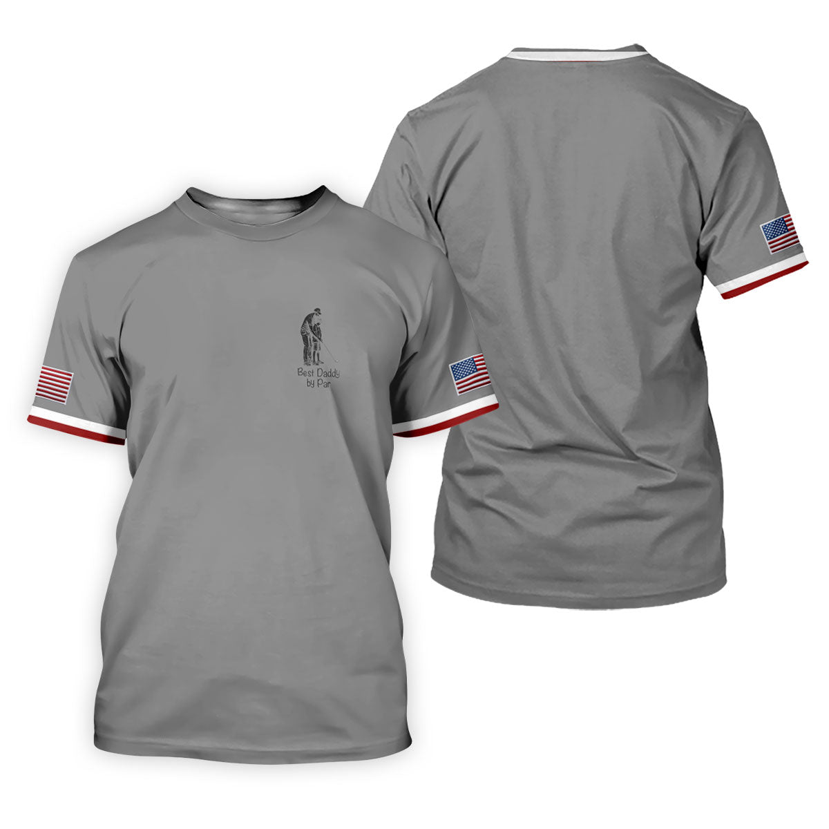 Best Dad Papa By Par Custom Photo Father's Day Golf Shirt, Golf Gift For Dad, Golf Polo For Men