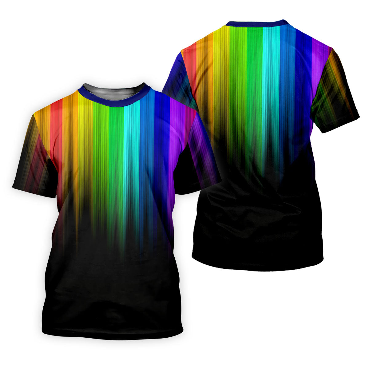 Rainbow Gradient LGBT Support Golf Tops For Men, Gay Pride Month Celebrate Golf Shirts For Men