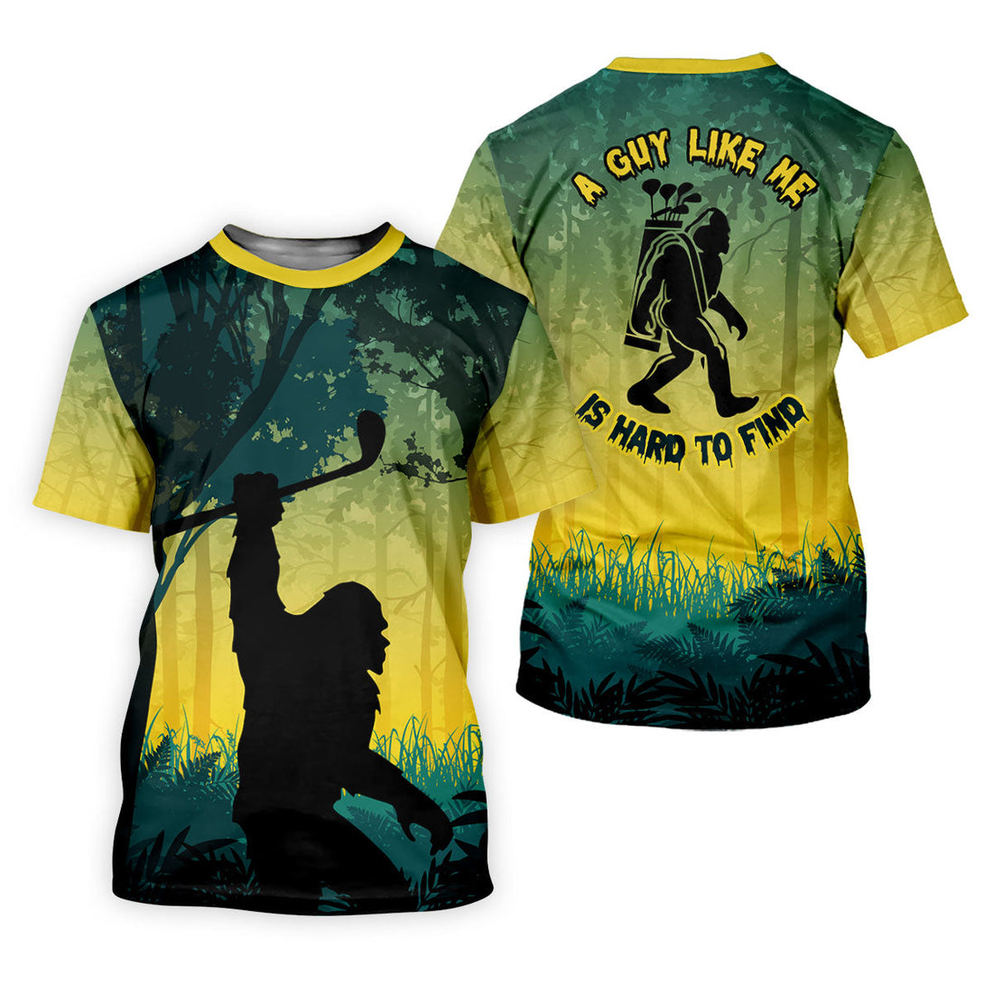 Bigfoot Golfer Forest Silhouette Polo Shirt, Women’s Golf Polo, Women’s Golf Apparel