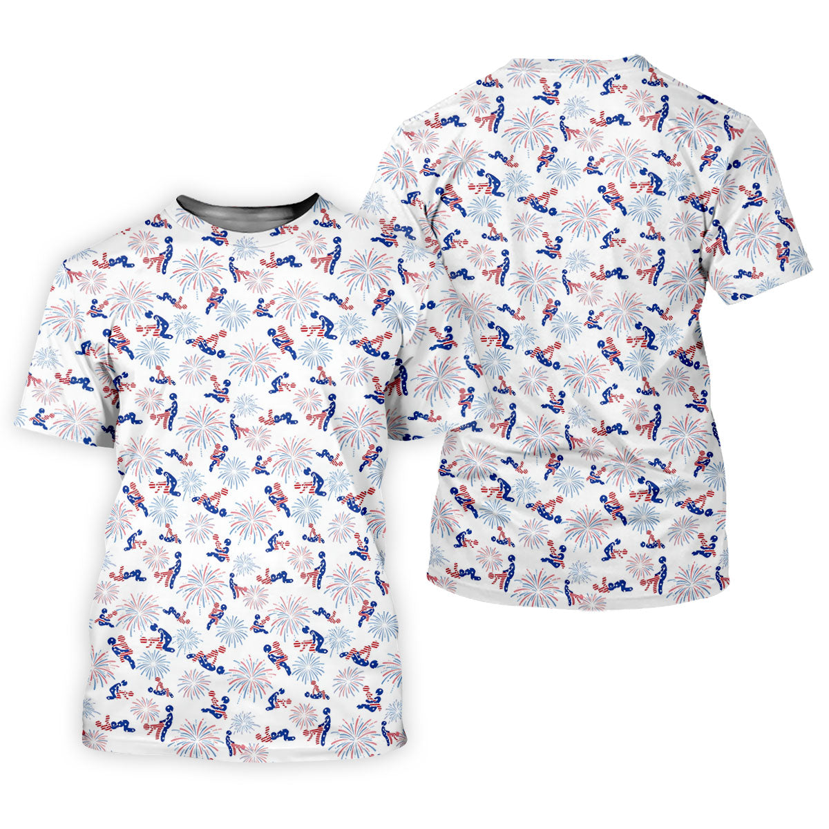 US Flag Pattern Naughty Couple Stick Figures Funny Golf Shirt, 250 Years Golf Shirt For Women