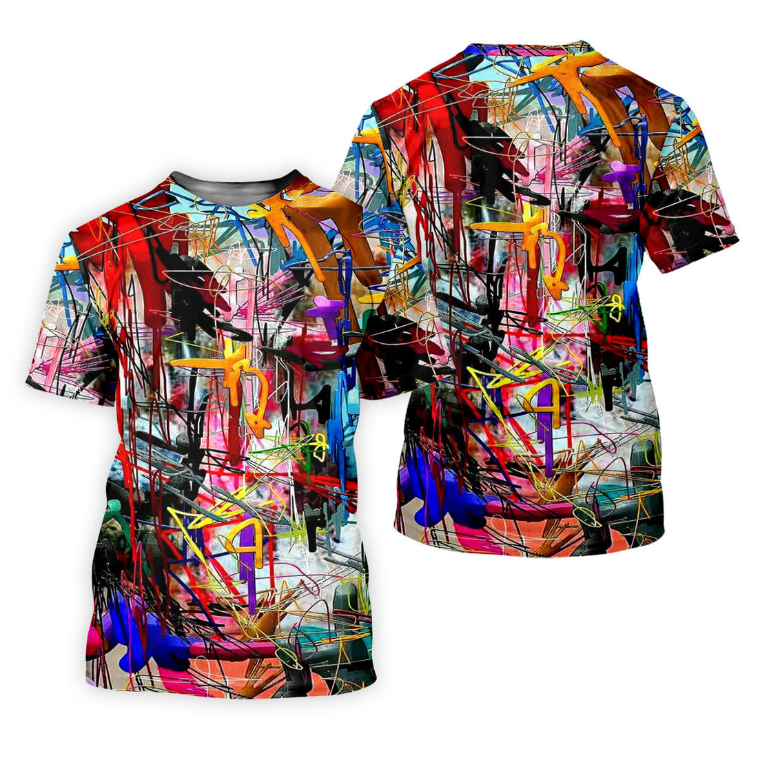 Colorful Abstract Graffiti Street Art Golf Shirt, Mens Golf Polo, Golf Apparel For Men
