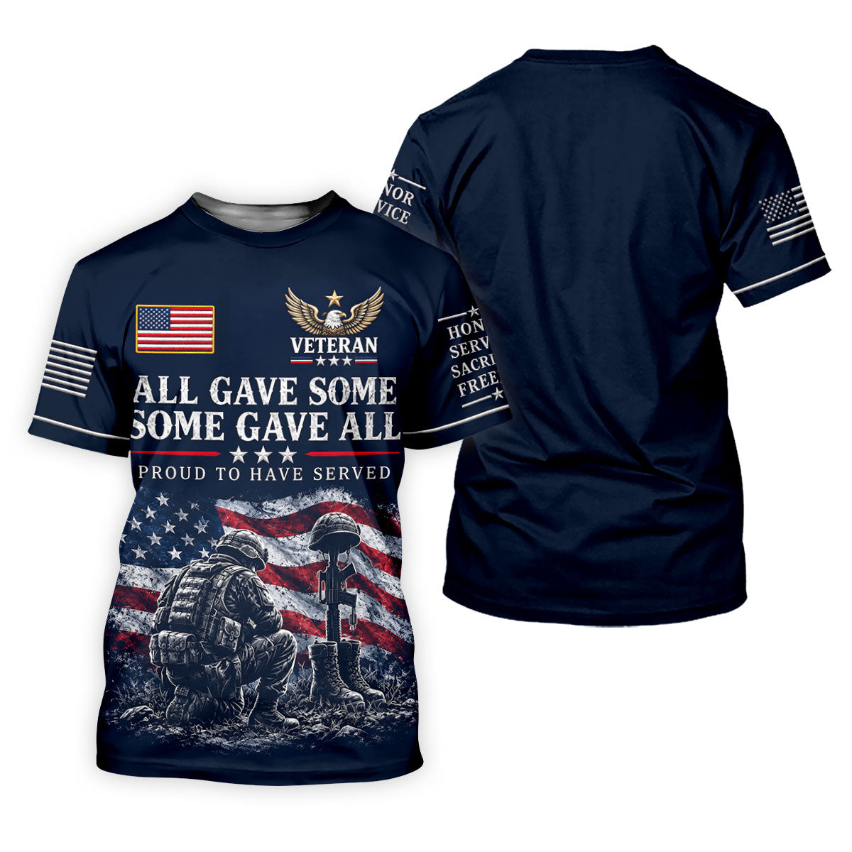 All Gave Some Some Gave All Polo Shirt, Veterans Day Golf Shirt, Golf Shirts For Men