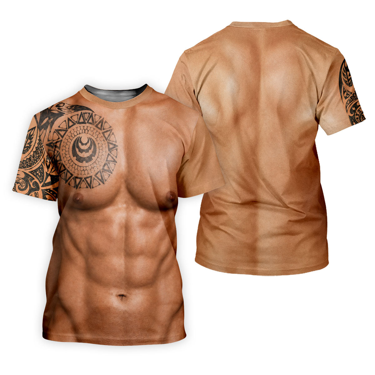 Funny Muscle Body Tattoo Print Golf Shirt, Funny Golf Shirt, Men's Golf Shirt, Polo Shirts For Men