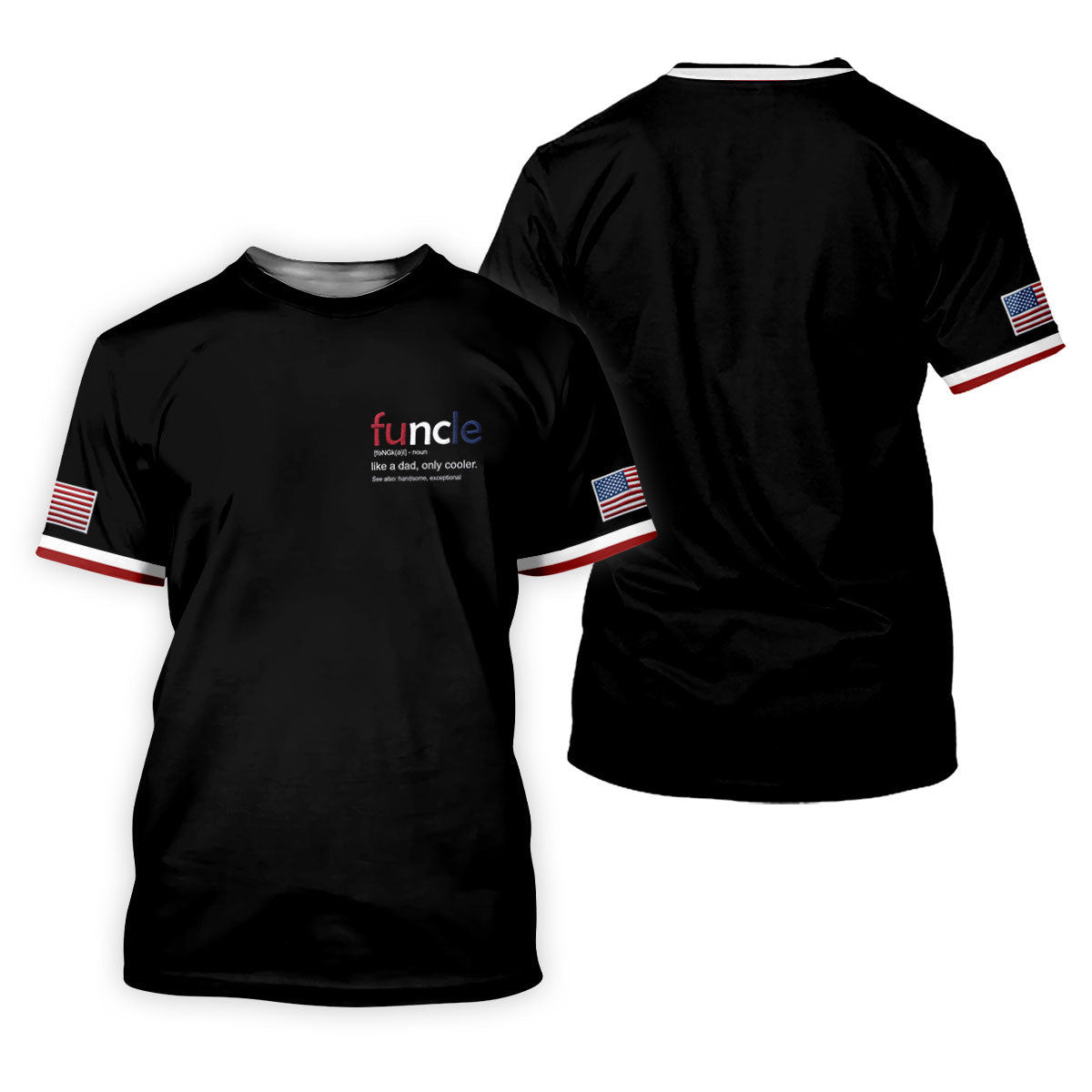 Funcle Like A Dad Only Cooler Father's Day Golf Shirt, Men's Funny Golf Shirts, Golf Gift For Dad