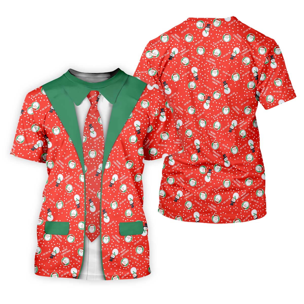 Ho Ho Ho Merry Christmas Funny Print Golf Tops For Men, Christmas Golf Shirt, Polo Shirts For Men