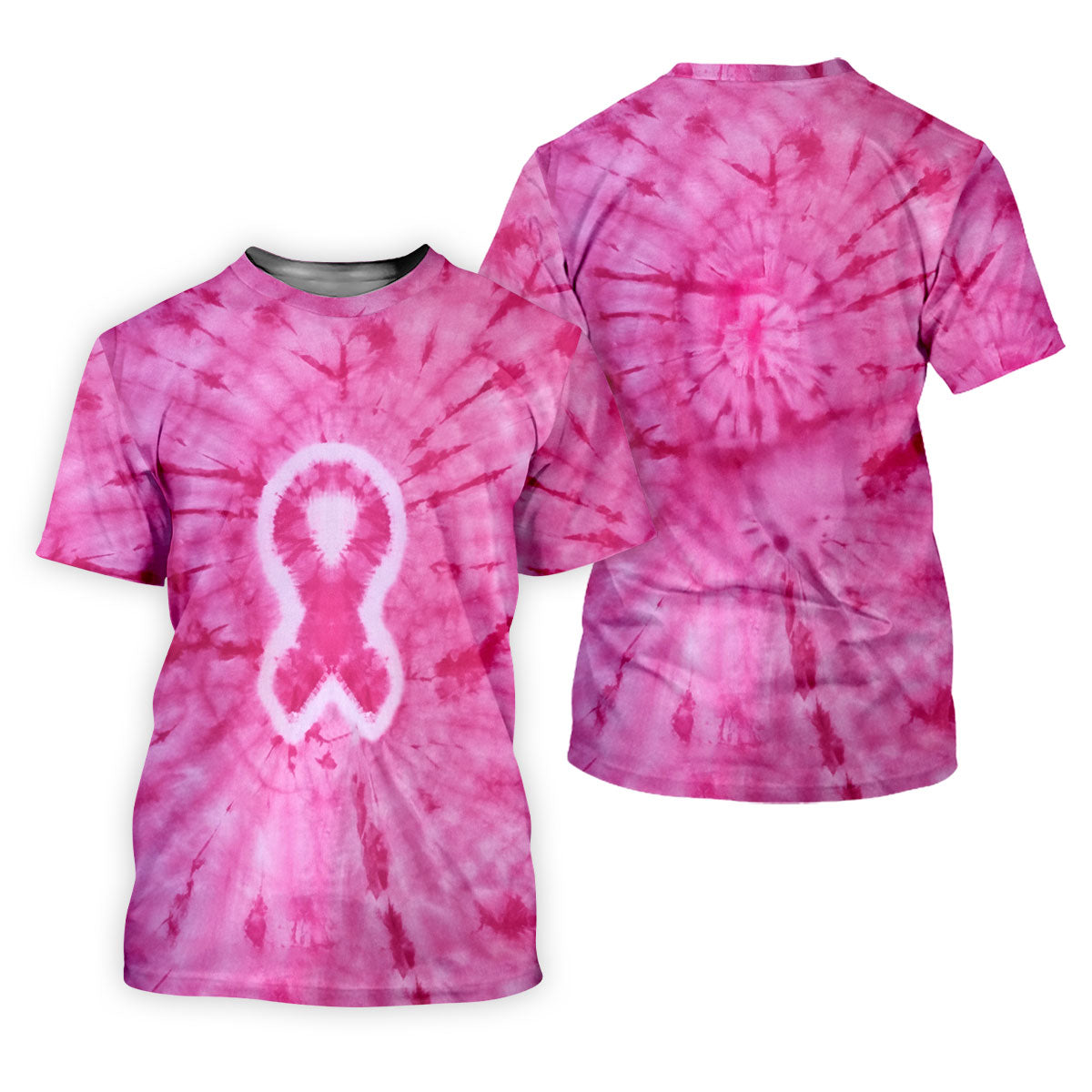 Breast Cancer Pink Tie Dye Men Golf Shirt, Breast Cancer Awareness Shirt, Golf Shirts For Men