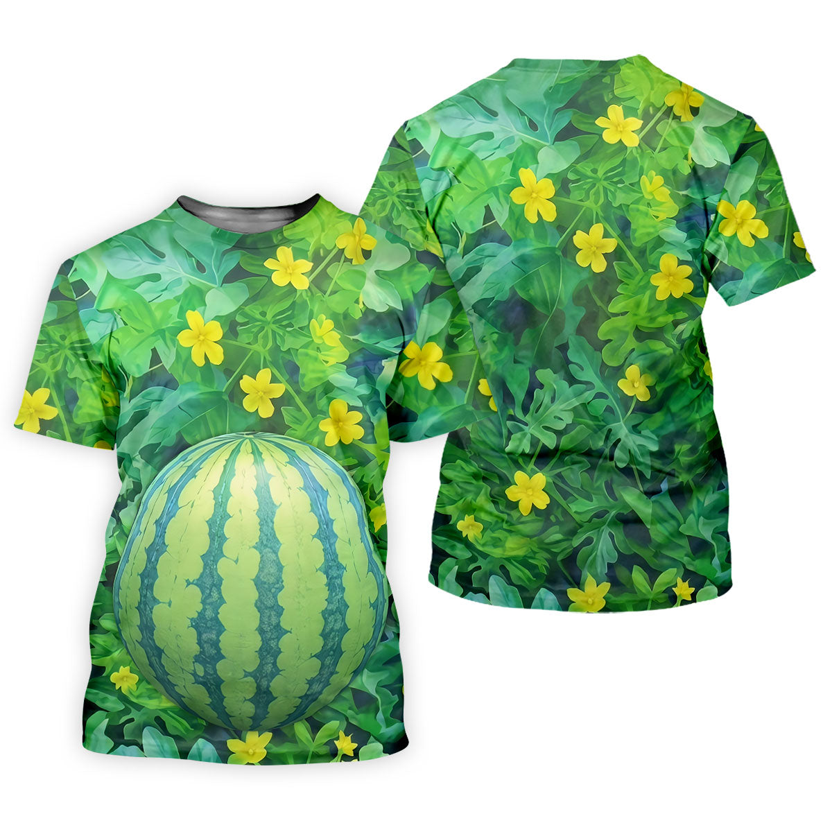 Funny Watermelon Belly Illusion Golf Polo Shirt, Mens Golf Polo, Hawaiian Golf Shirt