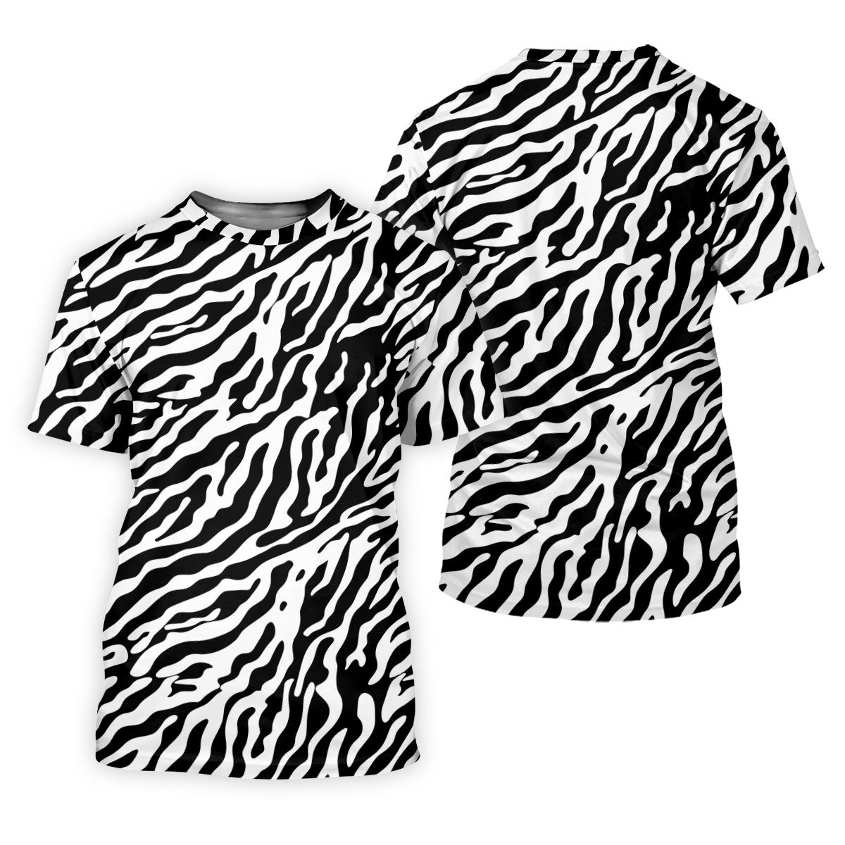 Zebra Print Golf Shirt, Black White Animal Pattern 's Golf Polo, Polo Shirts For Women