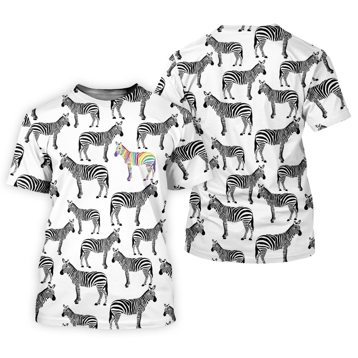 Rainbow Zebra Be Yourself Pride Month Support Golf Tops For Men, LGBT Community Polo Shirts For Men