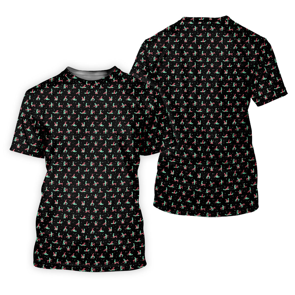 Naughty Couple Snow Pattern Christmas Golf Shirt, Fun Golf Shirts For Men, Golf Gift For Him, Polo Shirts For Men