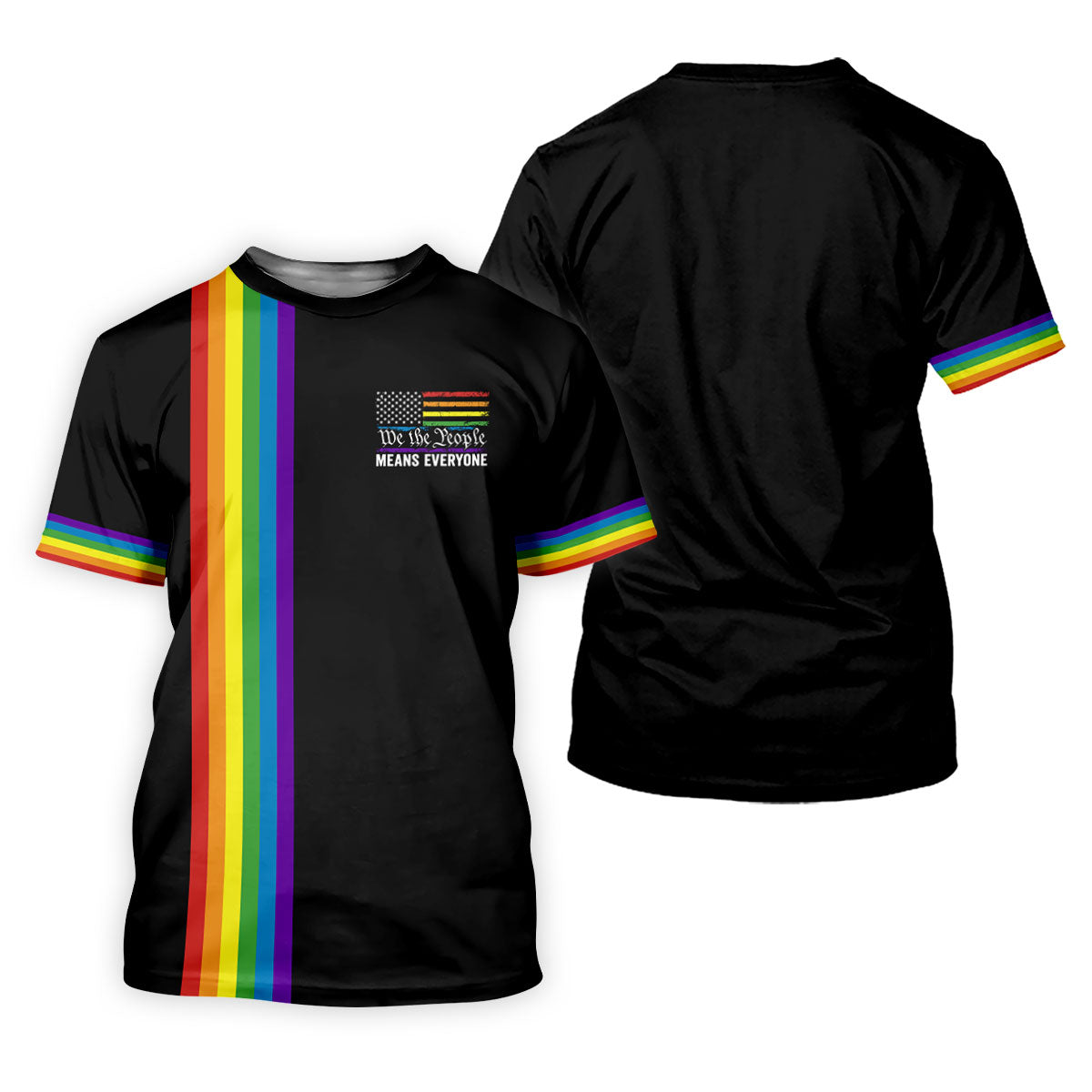 We The People Means Everyone American Pride LGBT Support Ladies Golf Tops, Golf Shirt For Women