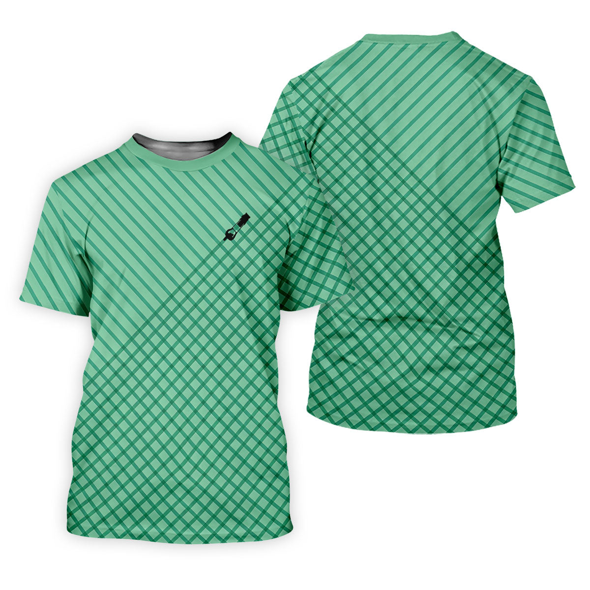Lawn Mower Logo Cross Pattern Women's Golf Tops, Ladies Golf Shirts, Golfing Apparel
