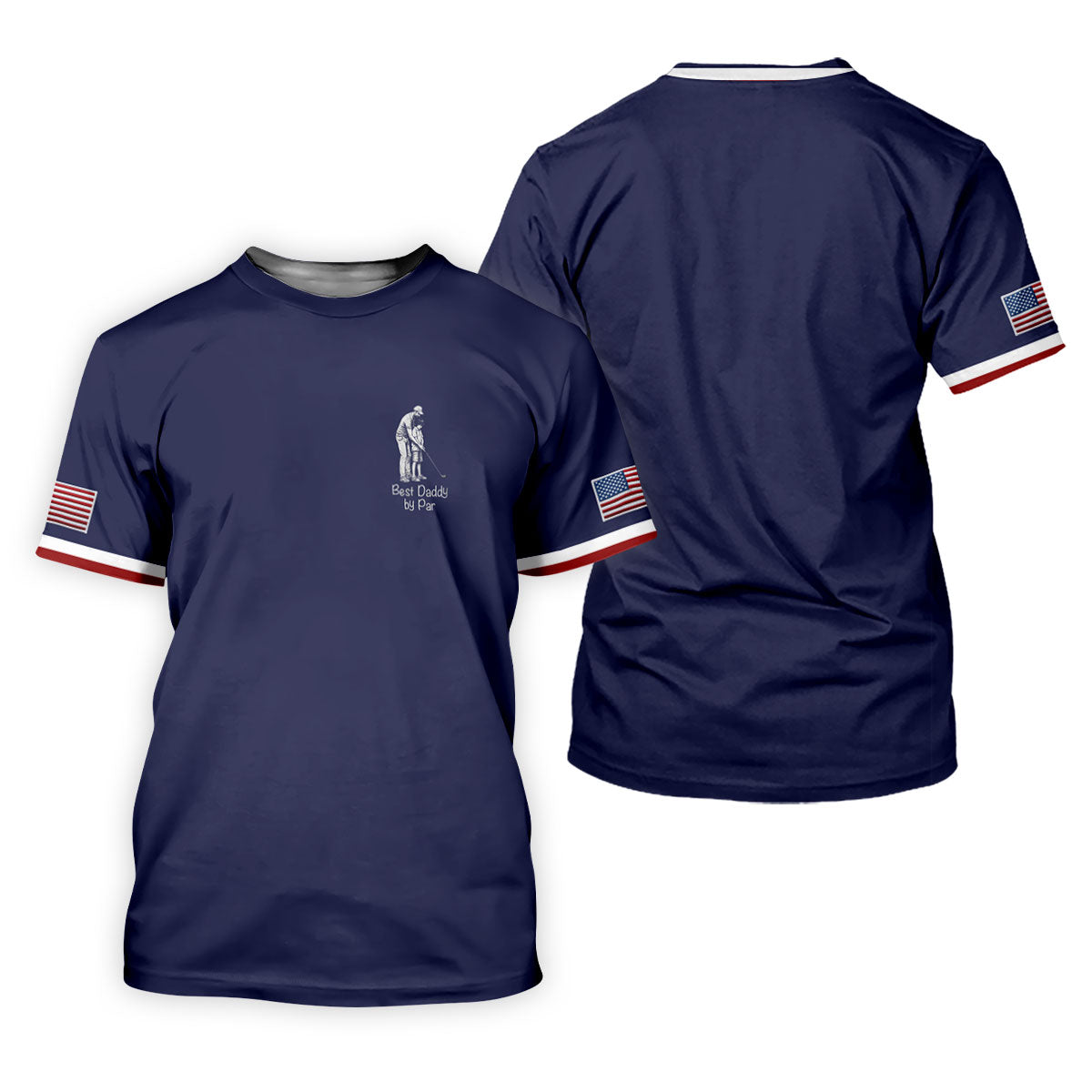 Best Dad Papa By Par Custom Photo Father's Day Golf Shirt, Golf Gift For Dad, Golf Polo For Men