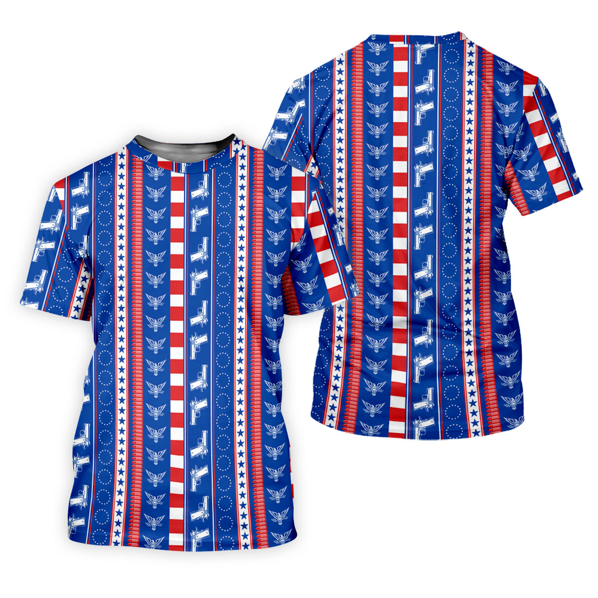 Red White Blue Army Theme Patriotic 4th Of July Golf Shirt, 250 Years Golf Shirts For Men